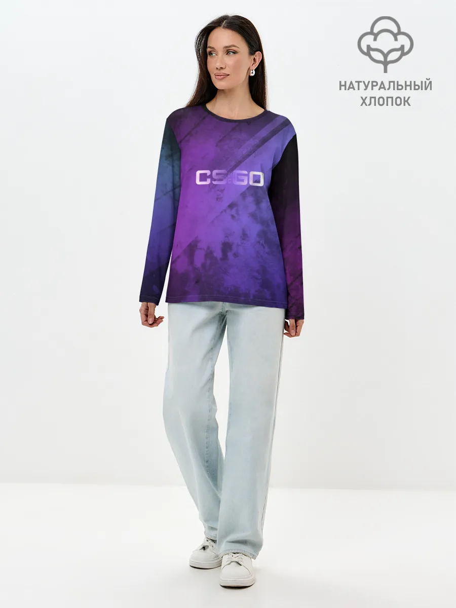 Лонгслив женский. Хлопок / CSGO