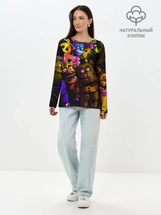 Лонгслив женский. Хлопок / Five Nights At Freddys