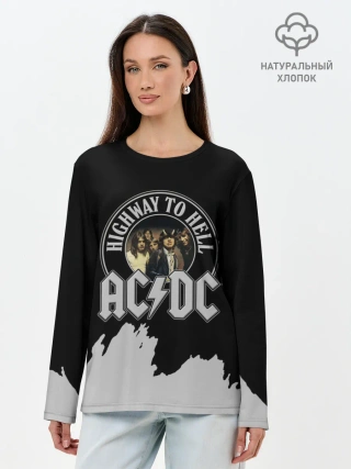 Лонгслив женский. Хлопок / AC/DC