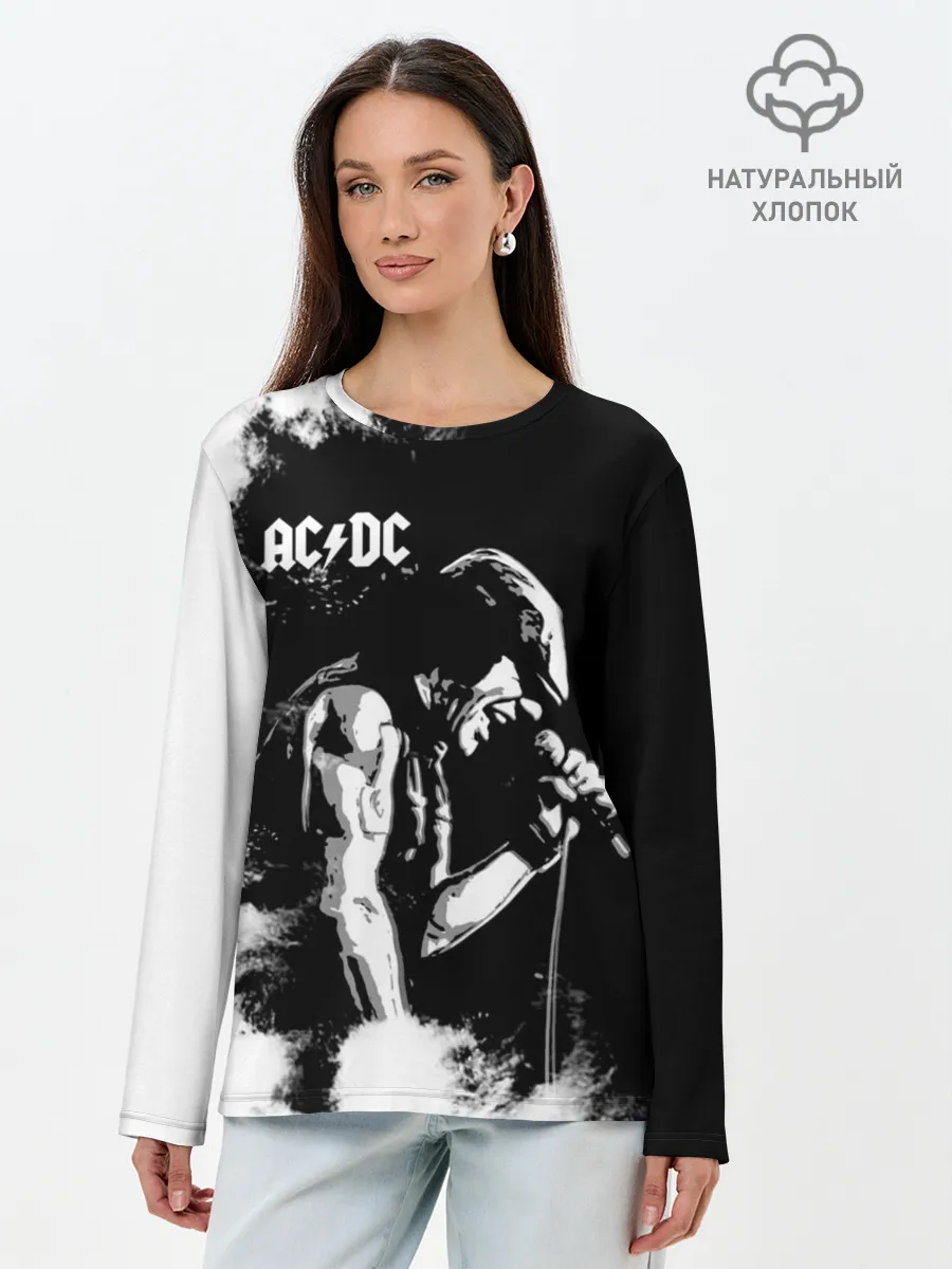 Лонгслив женский. Хлопок / AC/DC