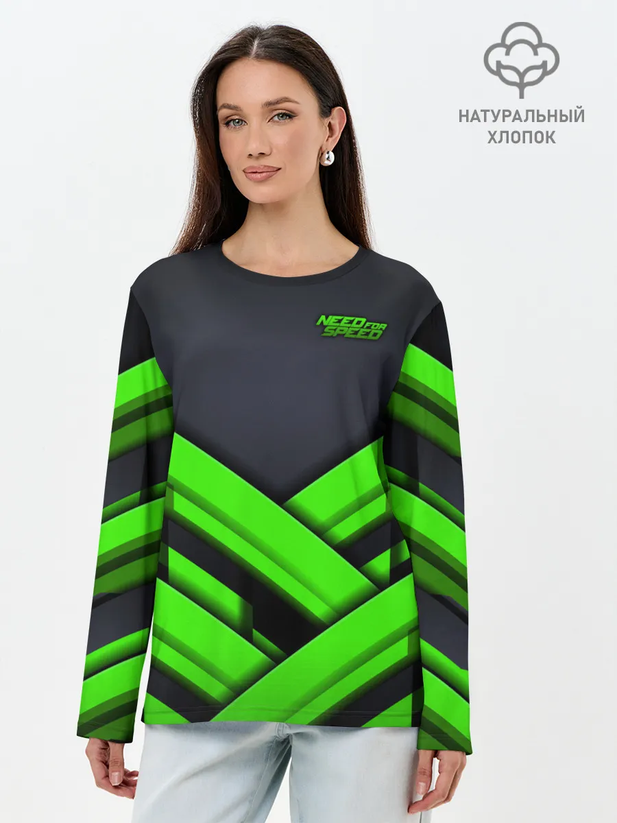 Лонгслив женский. Хлопок / Need for Speed