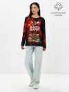 Лонгслив женский. Хлопок / Шашлык