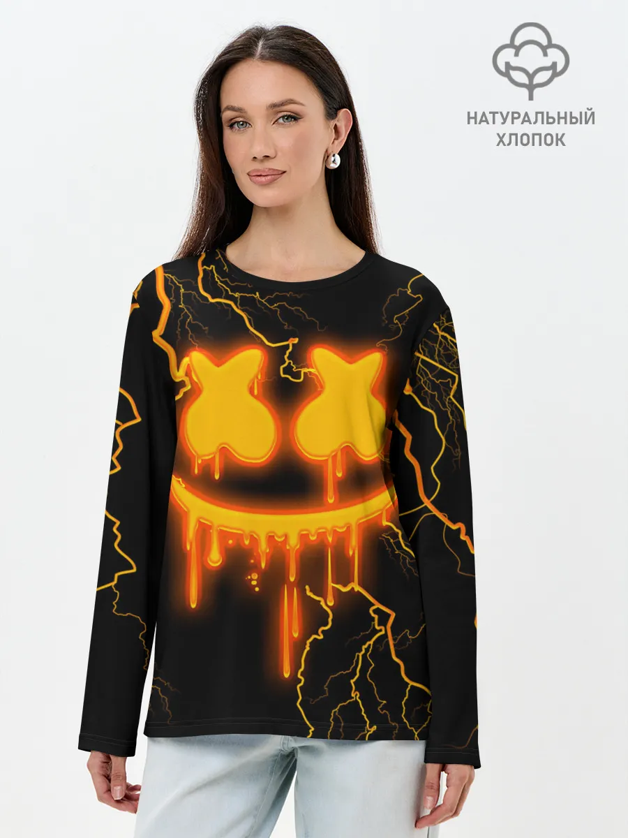 Лонгслив женский. Хлопок / Marshmello