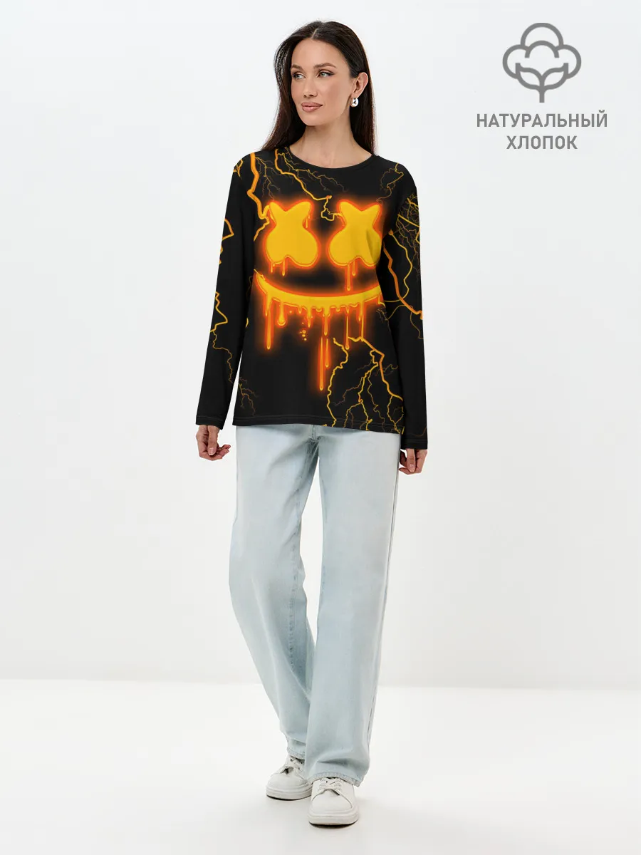 Лонгслив женский. Хлопок / Marshmello