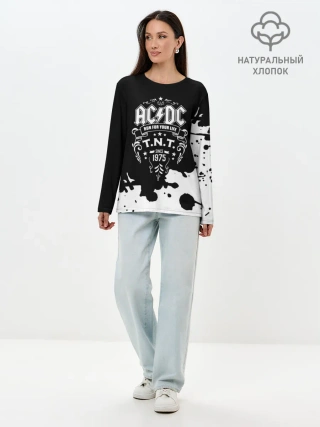 Лонгслив женский. Хлопок / AC/DC T.N.T.