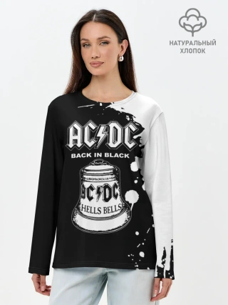 Лонгслив женский. Хлопок / AC/DC Back in Black