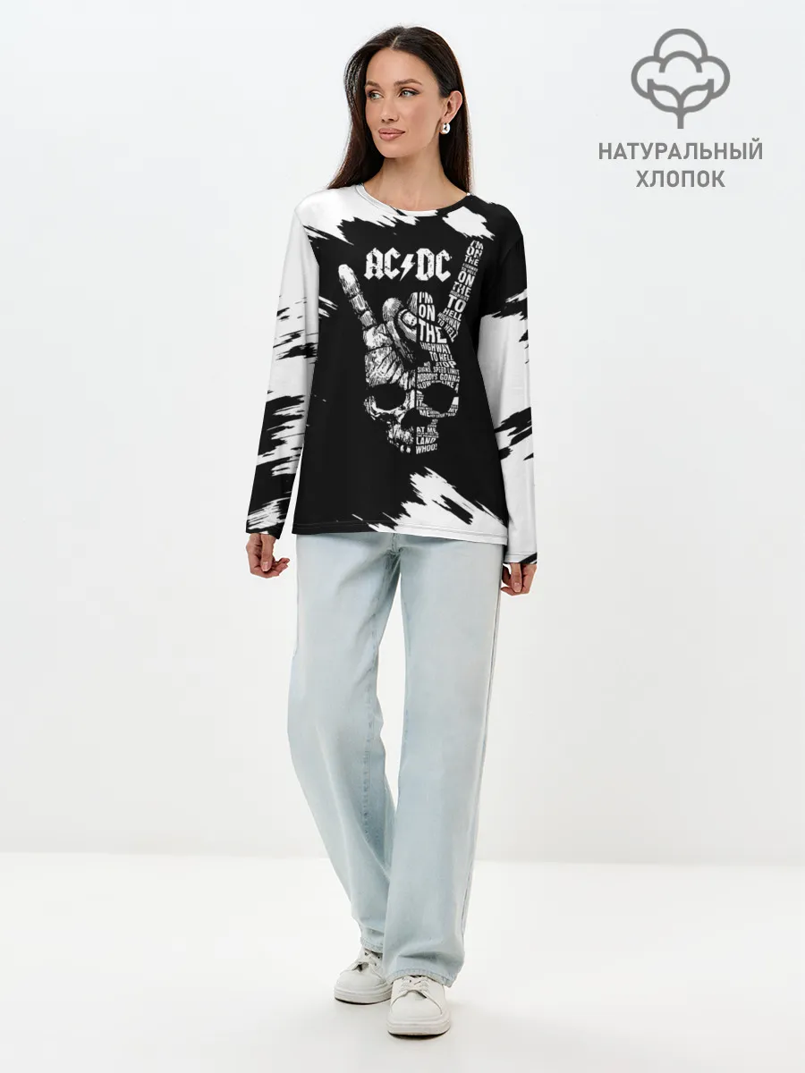 Лонгслив женский. Хлопок / AC/DC