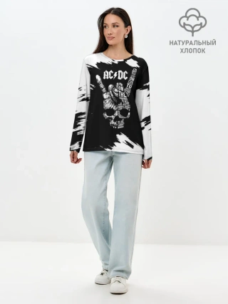 Лонгслив женский. Хлопок / AC/DC