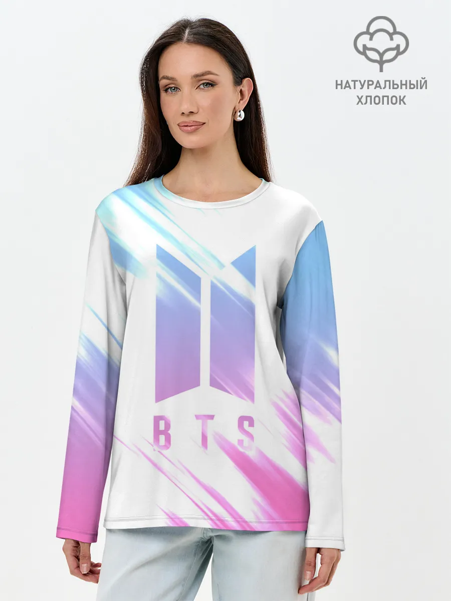 Лонгслив женский. Хлопок / BTS | БТС