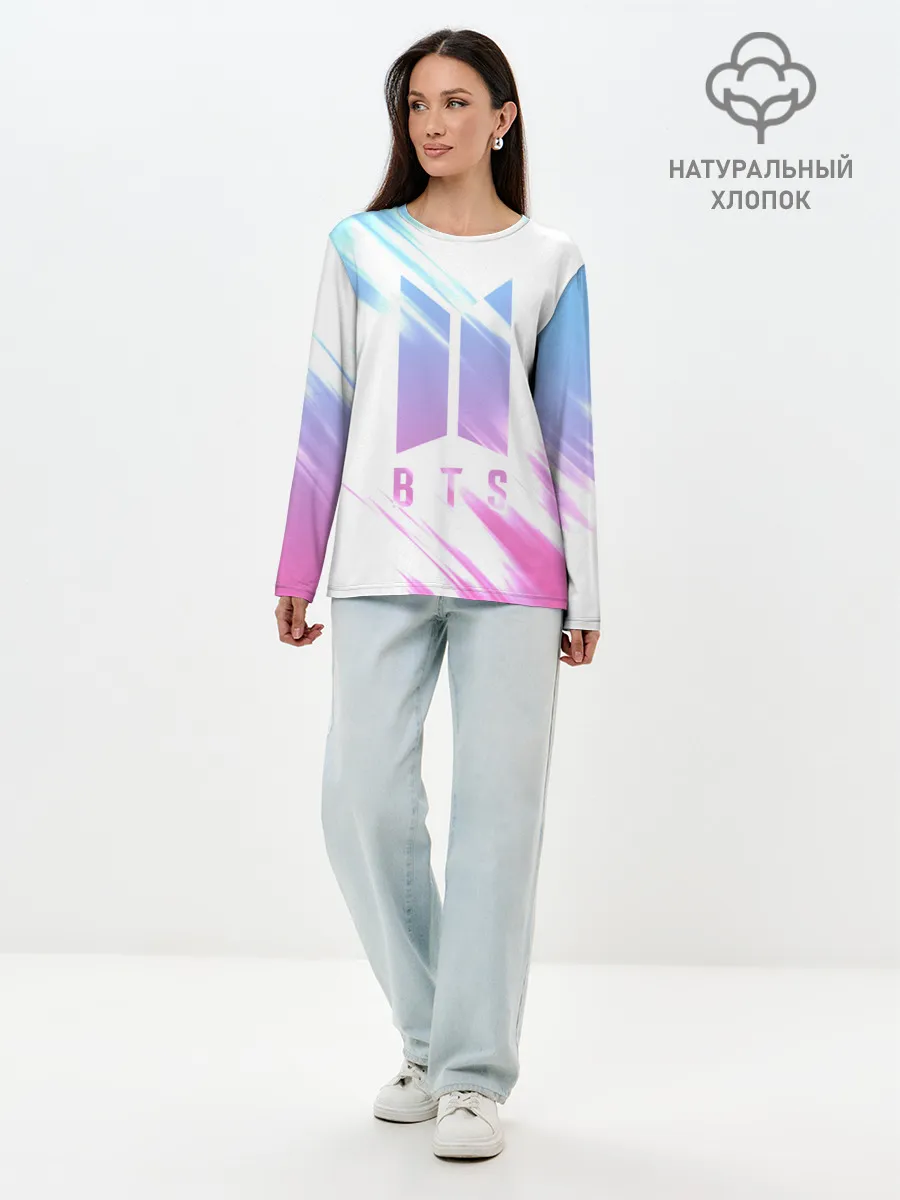 Лонгслив женский. Хлопок / BTS | БТС
