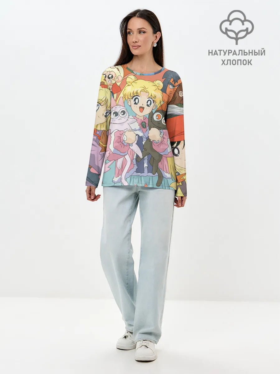 Лонгслив женский. Хлопок / СЕЙЛОР МУН