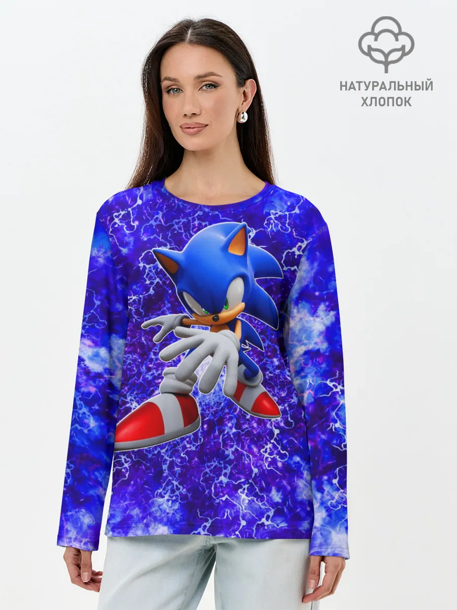 Лонгслив женский. Хлопок / Sonic | Молнии