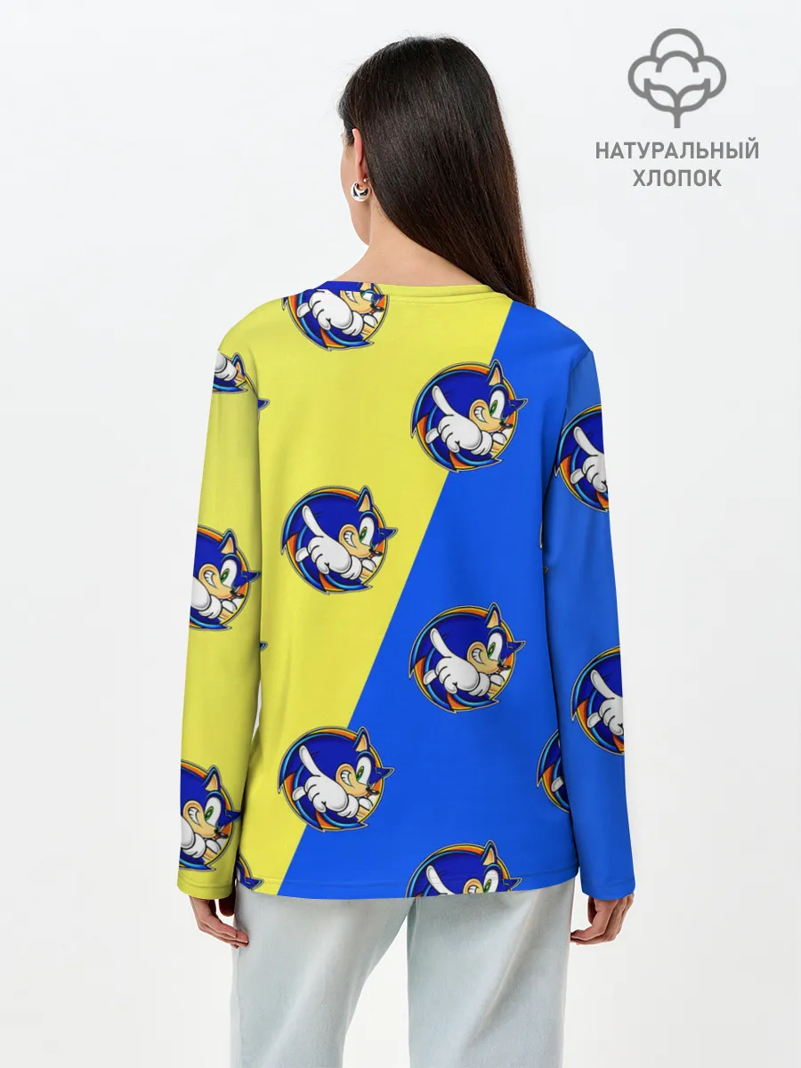 Лонгслив женский. Хлопок / Sonic - Соник