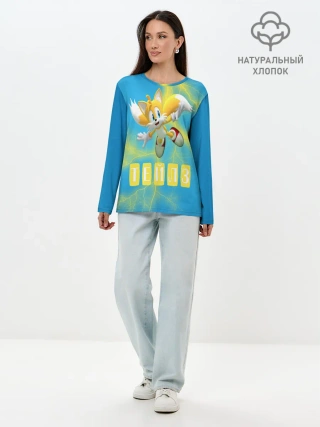 Лонгслив женский. Хлопок / Sonic - Майлз Тейлз