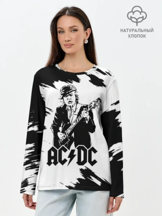 Лонгслив женский. Хлопок / AC/DC