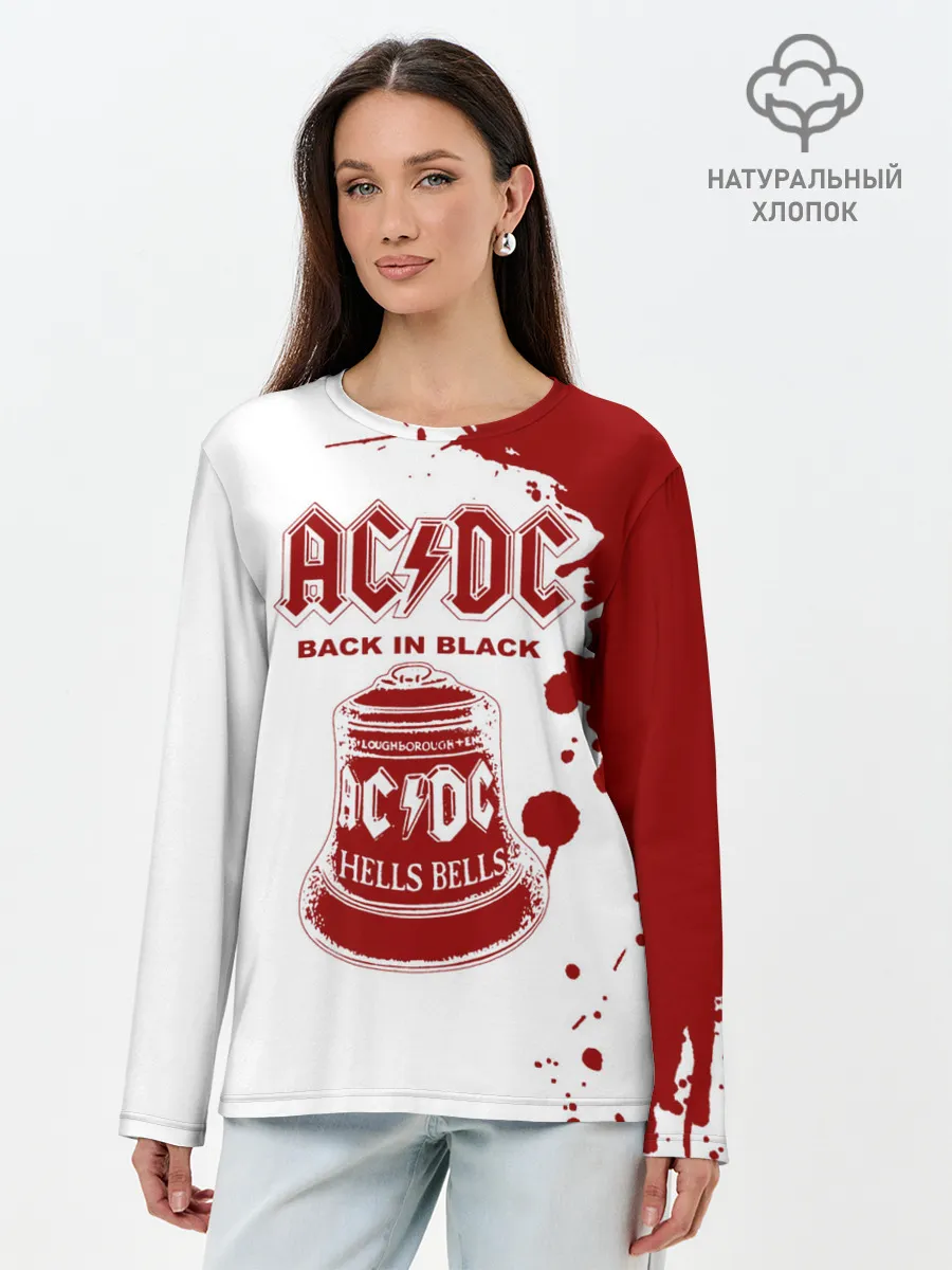 Лонгслив женский. Хлопок / AC/DC Back in Black