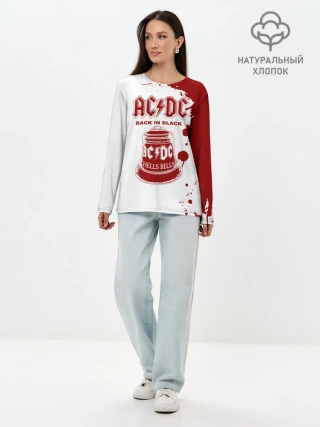 Лонгслив женский. Хлопок / AC/DC Back in Black