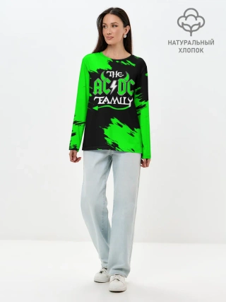Лонгслив женский. Хлопок / The AC/DC famely