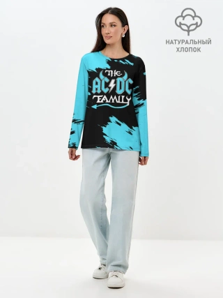 Лонгслив женский. Хлопок / The AC/DC famely