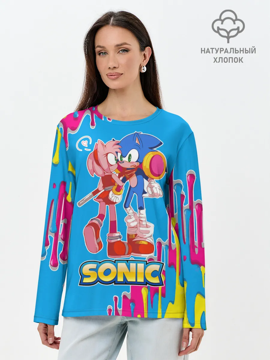 Лонгслив женский. Хлопок / Sonic
