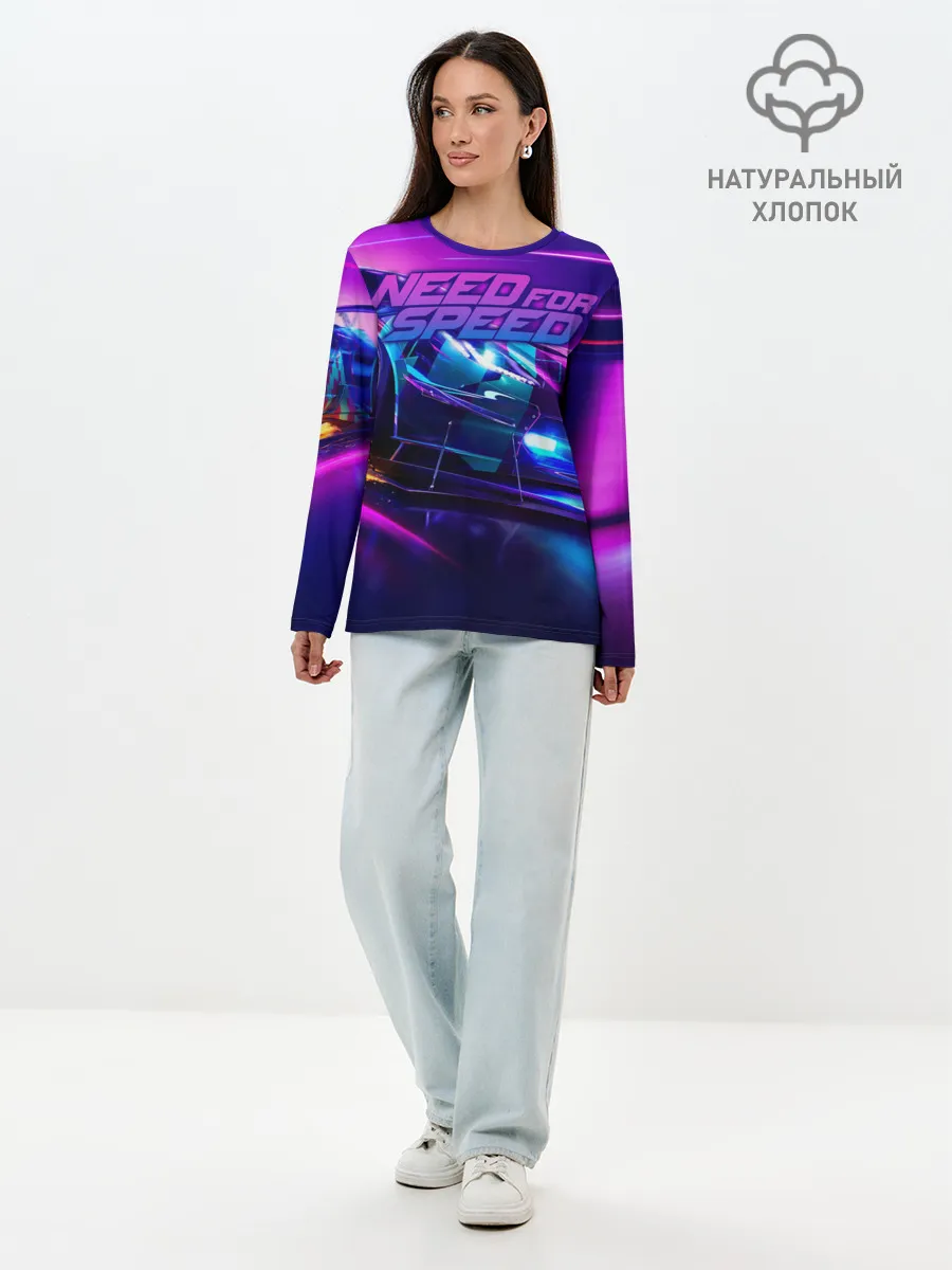 Лонгслив женский. Хлопок / Need for Speed