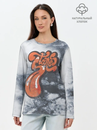 Лонгслив женский. Хлопок / rolling stones