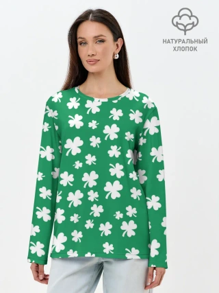 Лонгслив женский. Хлопок / ДЕНЬ СВЯТОГО ПАТРИКА | ST. PATRICKS DAY