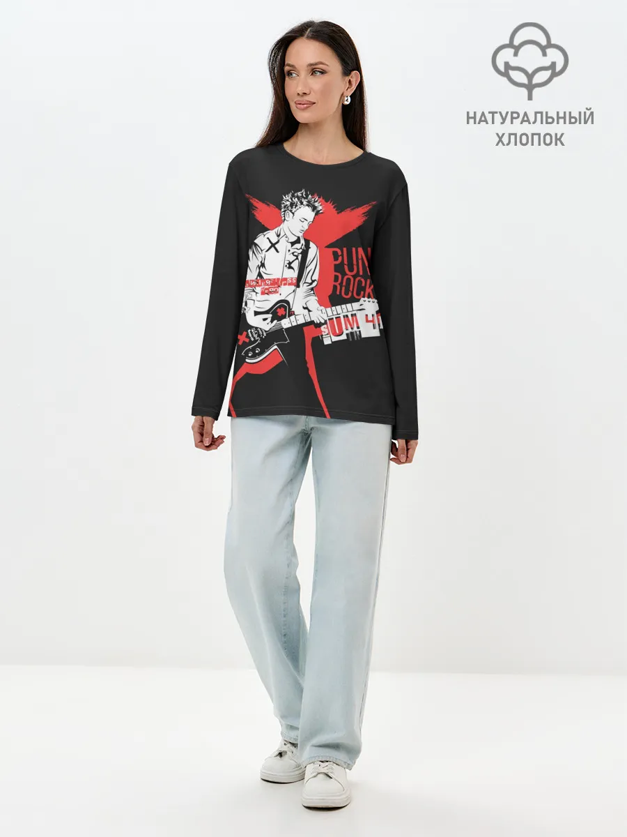 Лонгслив женский. Хлопок / Punk-rock