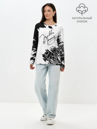 Лонгслив женский. Хлопок / Автограф Фредди Меркьюри