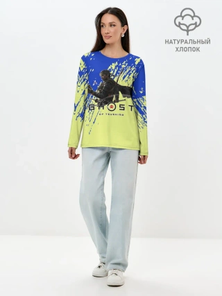 Лонгслив женский. Хлопок / Ghost of Tsushima