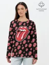 Лонгслив женский. Хлопок / rolling stones