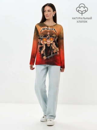 Лонгслив женский. Хлопок / Metallica