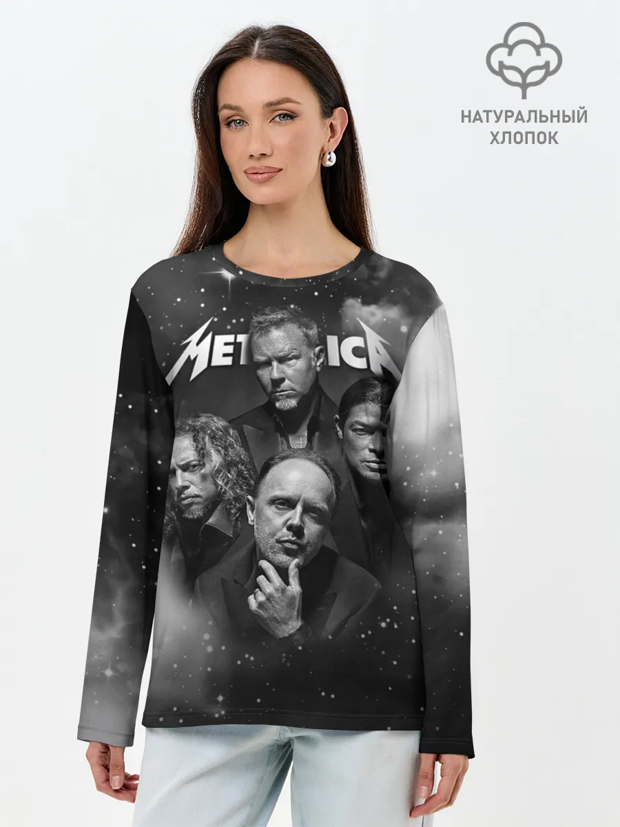 Лонгслив женский. Хлопок / Metallica