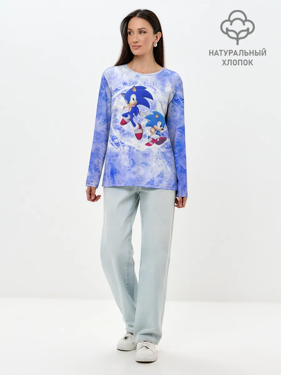 Лонгслив женский. Хлопок / Sonic