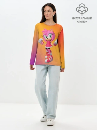 Лонгслив женский. Хлопок / Эми - Соник