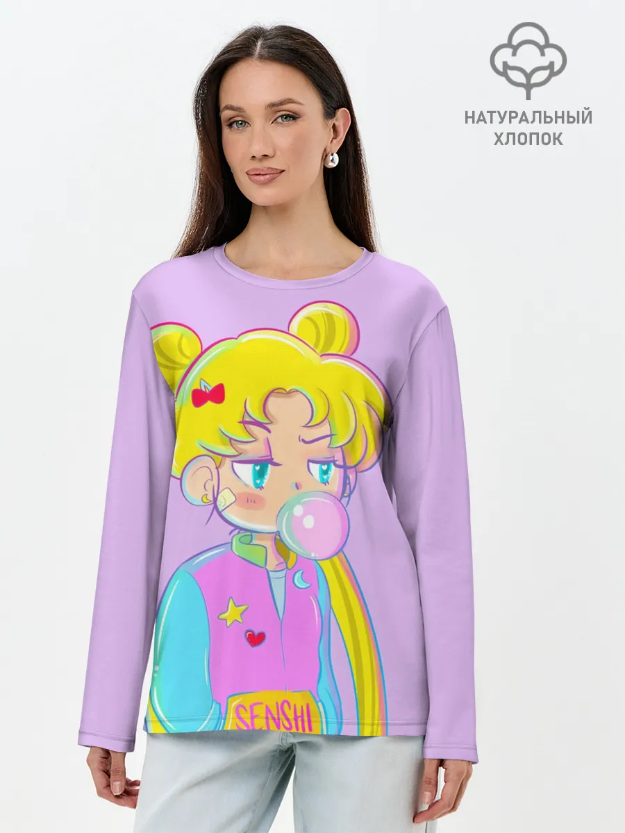 Лонгслив женский. Хлопок / SAILOR MOON