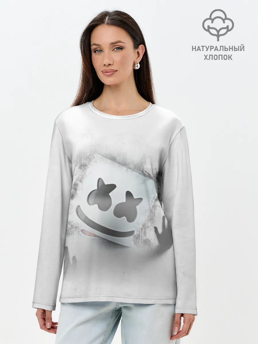 Лонгслив женский. Хлопок / Marshmello