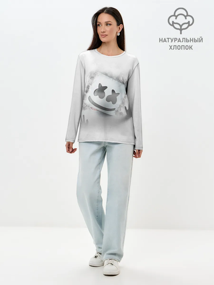 Лонгслив женский. Хлопок / Marshmello