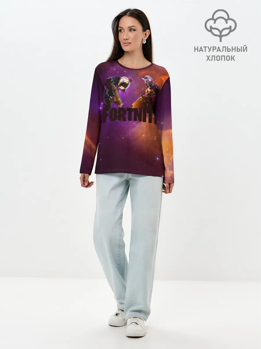 Лонгслив женский. Хлопок / Fortnite