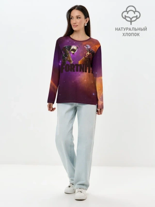 Лонгслив женский. Хлопок / Fortnite