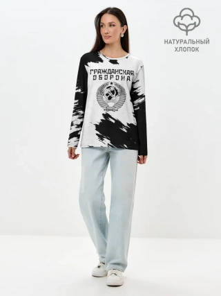 Лонгслив женский. Хлопок / Гражданская оборона