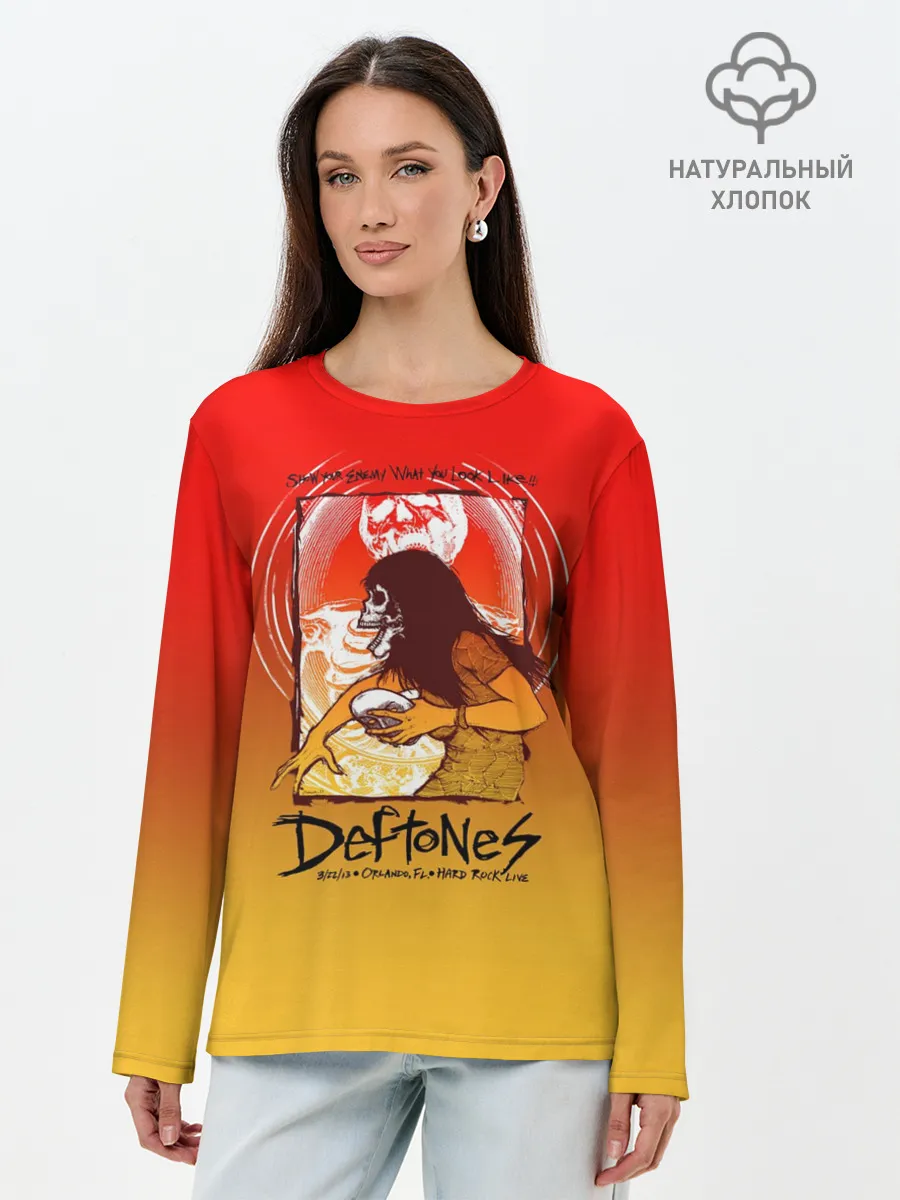 Лонгслив женский. Хлопок / Deftones Poster