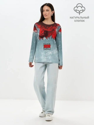 Лонгслив женский. Хлопок / Deftones F*ck with me