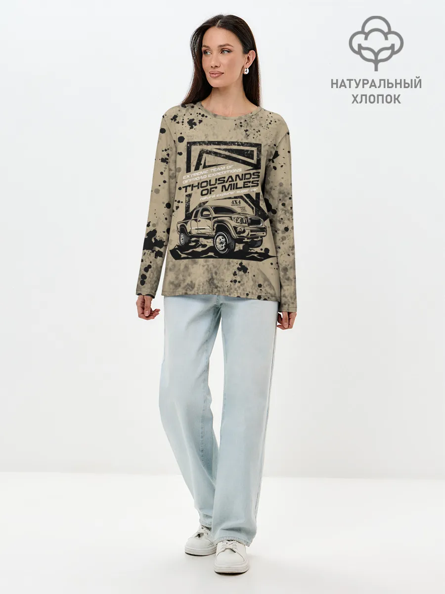 Лонгслив женский. Хлопок / OffRoad Team | Внедорожник