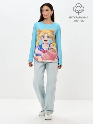Лонгслив женский. Хлопок / СЕЙЛОР И СЛОУПОК
