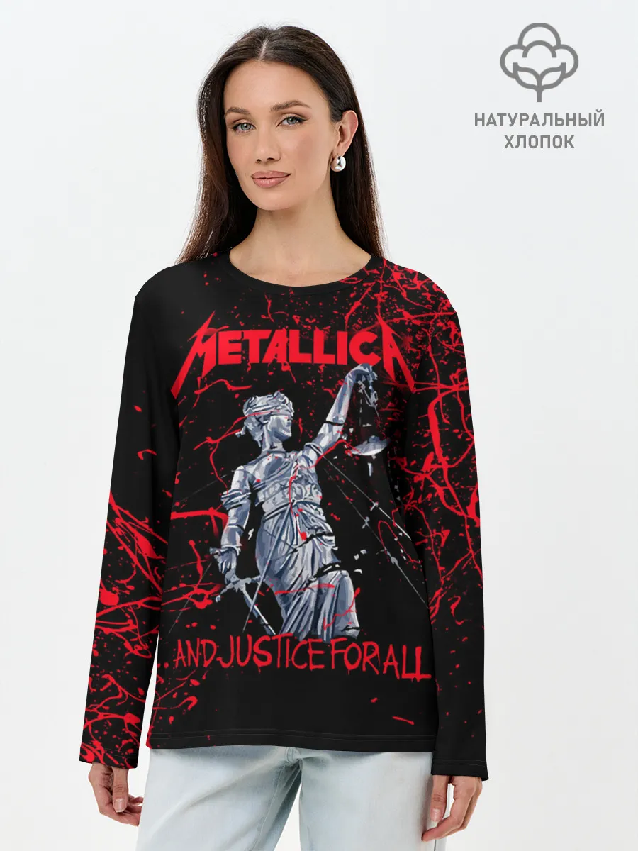 Лонгслив женский. Хлопок / METALLICA | МЕТАЛЛИКА | МЕТАЛИКА