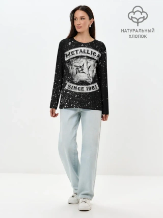 Лонгслив женский. Хлопок / Metallica