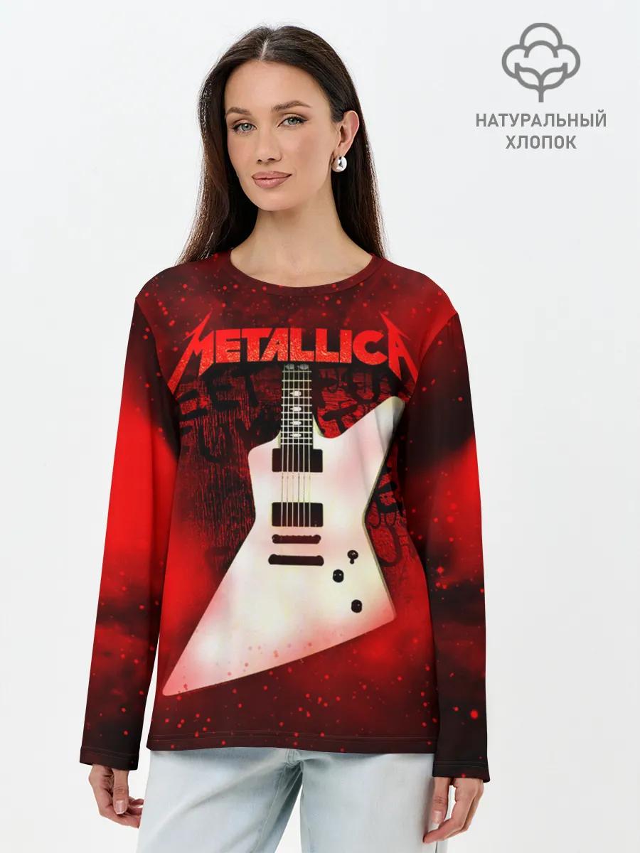 Лонгслив женский. Хлопок / Metallica