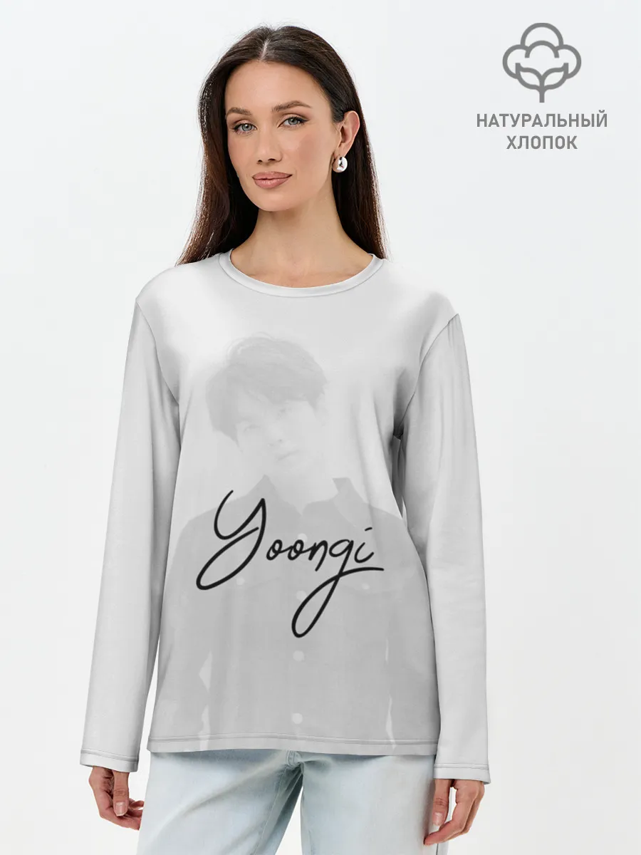 Лонгслив женский. Хлопок / BTS Min Yoongi