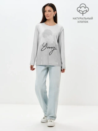 Лонгслив женский. Хлопок / BTS Min Yoongi